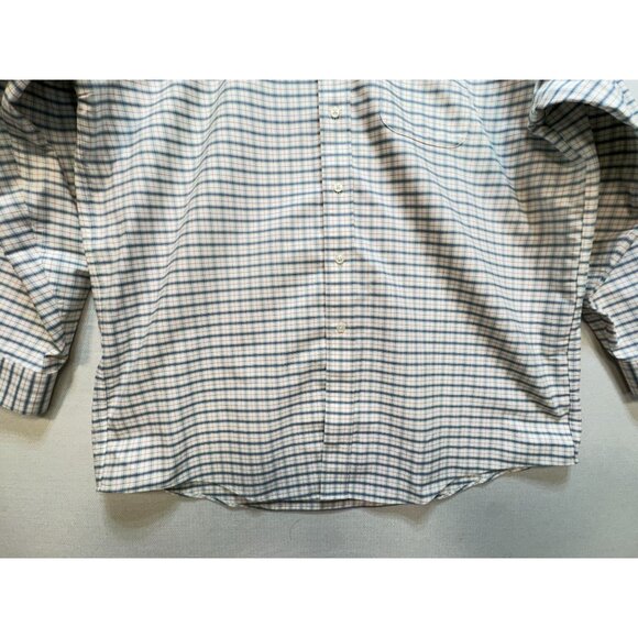 L.L. Bean Men's Button Down Cotton Shirt Long Sleeve Size 17-33 Multi Windowpane - Picture 6 of 12